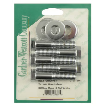 GW, Pulley Schrauben Kit für die hintere Riemenscheibe, Sechskant, verchromt